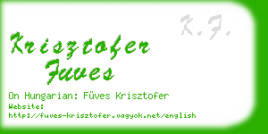krisztofer fuves business card